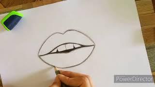 Drawing Lips Structure using Ruler | Art by Sid Z