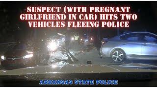Chevy Trax slams into vehicles (at 70 mph) fleeing Arkansas State Police - Fentanyl, Handgun, & THC