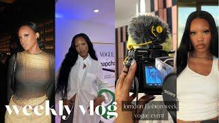 VLOG: backstage london fashion week   Apple event, vogue x snapchat + BAFTA hair credit