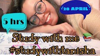 Study  with me for 5 hours {No music}|#studywithtanisha|Tanisholic|Session 2