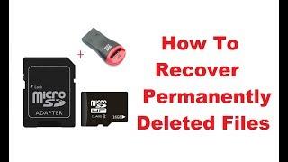 How to Recover Deleted Files / Pictures From USB Flash Drive or SD Card