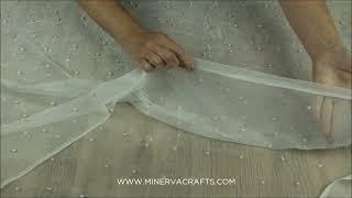 Beaded Tulle Net Fabric