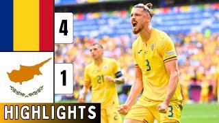 Romania vs Cyprus 4-1 EXTENDED HIGHLIGHTS | Marin Goals | Laifis Red Card | Nations League 2024