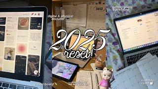 2025 reset  setting goals, vision board, journalling, decluttering, yearly reset routine, planning!