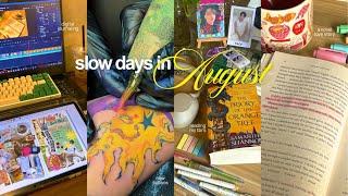 august reading vlog ️ digital journaling, getting new tattoos, reading my tbr's