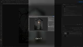 Делаем красивый свет от фонаря в фотошопе #photoshop #digitalart #art #фотошоп
