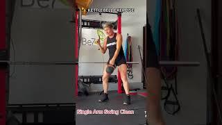 Kettlebell exercise - single arm swing clean