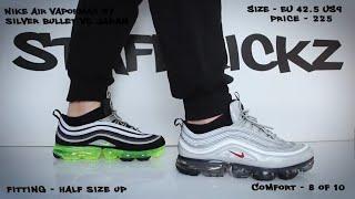 Nike Air Vapormax 97 "Silver Bullet vs "Japan" | ON FEET COMPARISON