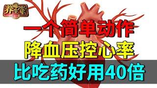 2025最新血压指南｜一个简单动作，降血压控心率，坐着不动就可以！【养生堂】