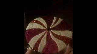 Katy Perry spinning peppermint costume