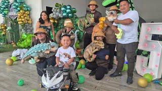 CUMPLI El sueño de mi hijo Dinosaurios REALES a su fiesta 