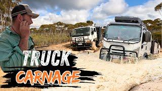 DAMAGE TRUCKS ON THE HOLLAND TRACK - BROKEN & OVER IT! 4WDing DISASTERS