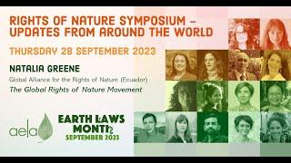 Natalia Greene, Global Alliance for the Rights of Nature (Ecuador) - 2023 Rights of Nature Symposium