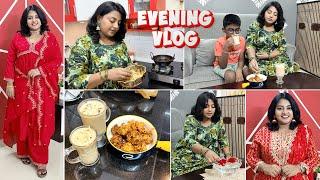 Positive Evening Routine Vlog | Kids Snacks Recipes | Diwali Kurtha Haul | Karthikha Channel Vlog