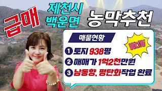 농막토지매매 / 캠핑장 토지 매매 / 토지급매 / 제천시 백운면 도곡리 292