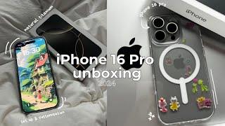 iPhone 16 Pro Unboxing  Aesthetic, Setup & Customization, ios 18 Widgets, First Impression, Review