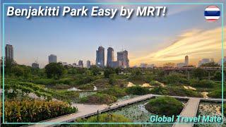 Explore BANGKOK's Hidden Gem Benjakitti Central Forest Park! At Sunset