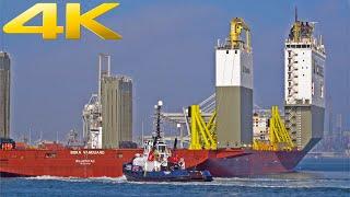 8 HOURS RELAXING MARINE TRAFFIC AT PORT OF ROTTERDAM NETHERLANDS - 4K SHIPSPOTTING 2023 PART 1/2