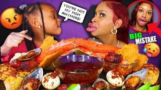 KYLIE JENNER LIP FILLER PRANK + 6X SPICY KING CRAB GREEN LIP MUSSELS MUKBANG SEAFOOD BOIL CHALLENGE