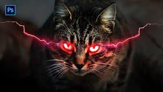 Glowing Eyes Cat | Glowing Effect | Photoshop Tutorials