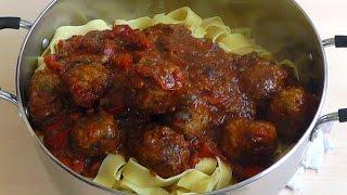 Meatballs Pasta Homemade Tomato Sauce Delicious Recipe How to make