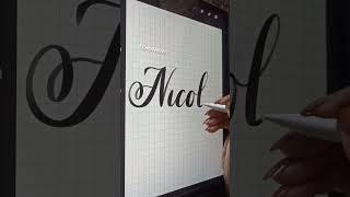 iPad Pro lettering | Satisfying Calligraphy : Nicole #rtmaniac #shorts #ashortaday