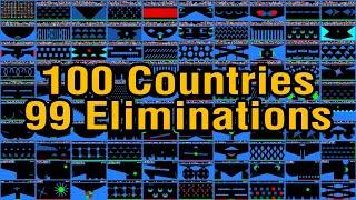 100 Countries 99 Eliminations Marble Race 2 in Algodoo