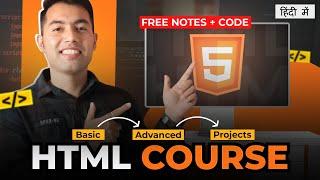 HTML Complete Tutorial for Beginners in HindiFree Notes + Codes