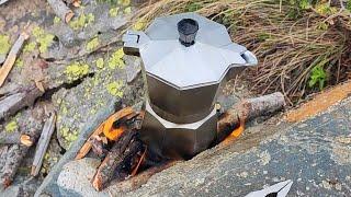 Caffè bushcraft ai Laghi Gemelli #bushcraft #caffè #escursioni