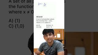 Solving IPMAT 2022: A set of all possible values the function f(x)=x/|x|, where x≠0, takes is: