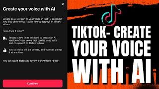 Create Your Own AI Voice for Text-to-Speech in TikTok App.