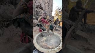 Bushwom middle of nowhere with her favorite Dish #africa #villagelife #food