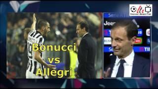 Juventus, Allegri vs Bonucci, insulti durante la partita!