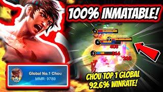 THE TRUE ASSASSIN CHOU THAT NEVER DIES! CHOU TOP 1 GLOBAL 92.6% WINRATE! | MOBILE LEGENDS