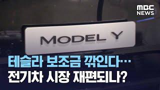 테슬라 보조금 깎인다…전기차 시장 재편되나? (2021.01.21/뉴스데스크/MBC)
