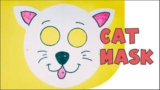 easy cat face mask making | cat mask for kids