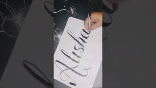 Alisha #calligraphyhandwriting #howtowritecursivestepbystep