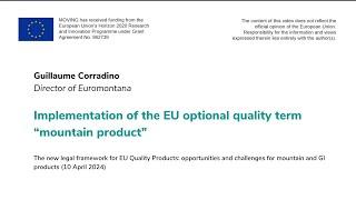 Implementation of the EU OQT “mountain product" | Guillaume Corradino (Euromontana)