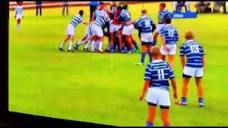 Hoërskool Menlopark no.3 prop kicks Garsfontein player in the back - Foul Rugby