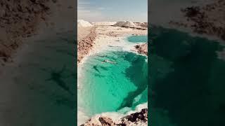 Beautiful natural Salt pools in Egypt#shorts #nature