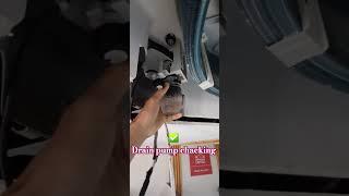 ceiling cassate service chacking drain pump#hvac #airconditioner #india #like #life #hvachacks #acco