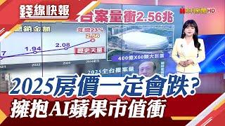 2025房市確定價跌量縮? 2024第4季七都房價翻轉 高雄跌4%最深... 挑戰谷歌.亞馬遜?傳蘋果將揮軍智能家居｜主播 賴家瑩｜【錢線快報】20241226｜非凡新聞