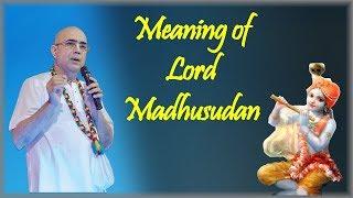 Meaning of Lord Madhusudan - H. G. Vrindavanchandra Das, GIVEGITA