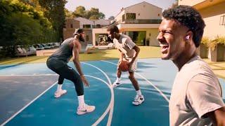 LeBron James vs Bronny James 1v1  (Nike commercial)