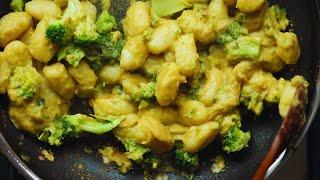 My husband ate this creamy broccoli gnocchi in seconds.