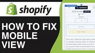 How to Fix Mobile View on Shopify (Resize Images/Videos)