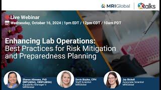 Enhancing Lab Operations: Best Practices for Risk Mitigation and Preparedness Planning