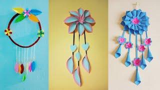 3 Quick Easy Paper Wall Hanging Ideas / Heart Flower Wall decor / Cardboard  Reuse /Room Decor DIY