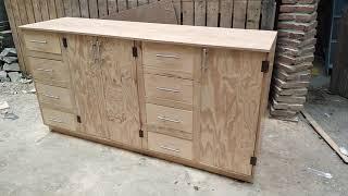 Mueble auxiliar de cocina de plywood