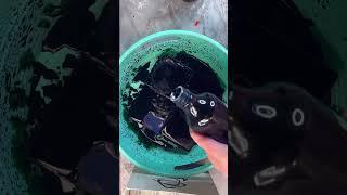 Dyeing gym chalk! #asmr #crush #gymchalk #dyedgymchalk